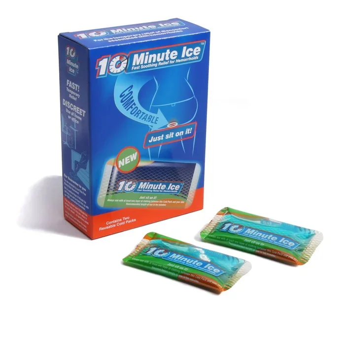 10 Minute Ice – Hemorrhoid Treatment for Fast Relief. Includes Two Shaped Ice Packs to Concentrate Relief (2 Pack)