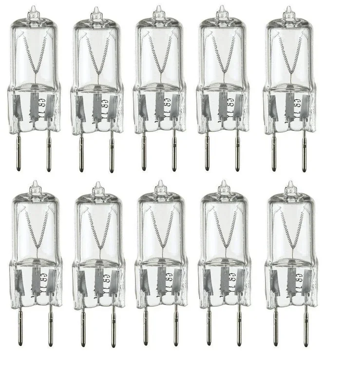 10-Pack 20W Xenon G8 Light | Appliance Light Bulbs | – 120V T4 JCD Type – G8 Bi-Pin Base – Warm White Halogen Replacement for Under Cabinet, Puck, Desk, and Accent Lighting – Designed in USA