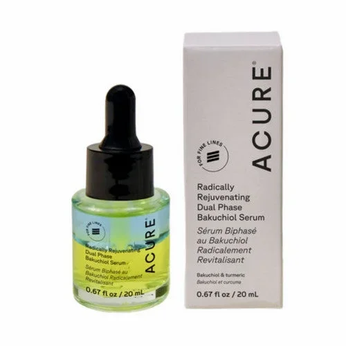 Acure, Radically Rejuvenating Dual Phase Bakuchiol Serum, 0.67 Oz