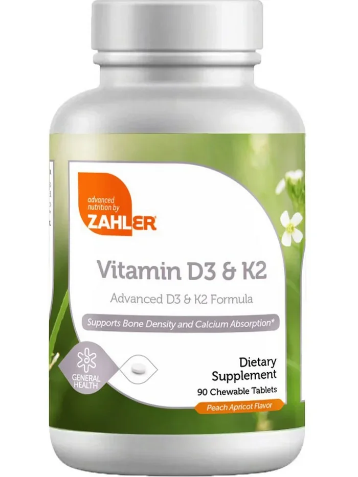 Advanced Nutrition by Zahler, Vitamin D3 & K2 Chewable, 90 Chewable Tablets