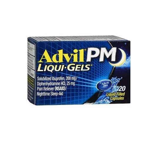 Advil, Pm Pain Reliever Nighttime Sleep-Aid, 20 Liquid Gels