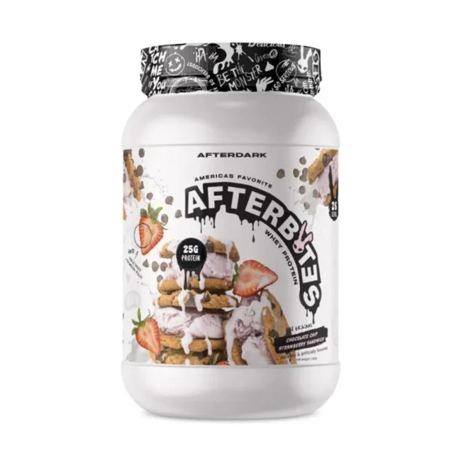 AfterDark AfterBites Whey Protein Chocolate Chip Strawberry Sandwich 26 Servings