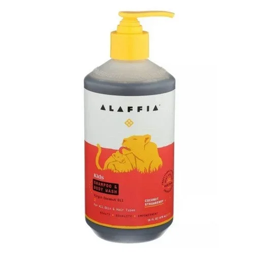 Alaffia, Shampoo & Body Wash Coconut Strawaberry for Babies, 16 Oz