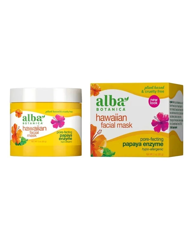 Alba Botanica Hawaiian Facial Mask – Pore-fecting Papaya Enzyme 3 oz Gel