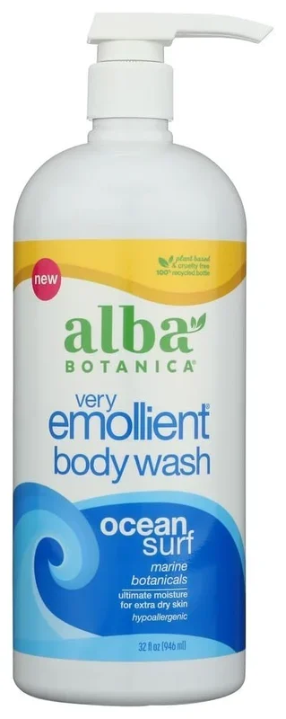 Alba Botanica Very Emollient Body Wash – Ocean Surf 32 fl. oz. Liquid