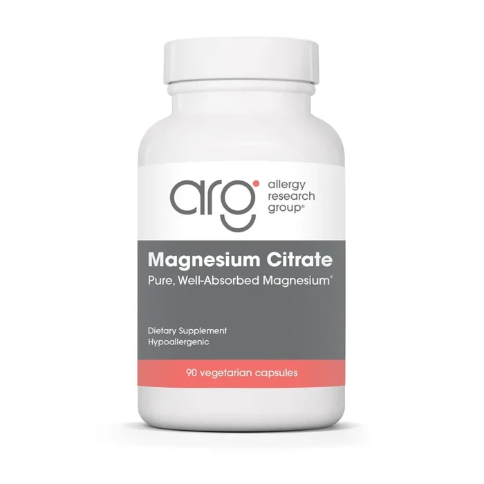 Allergy Research Group Magnesium Citrate Pure, Well-Absorbed Magnesium 90 VegCap