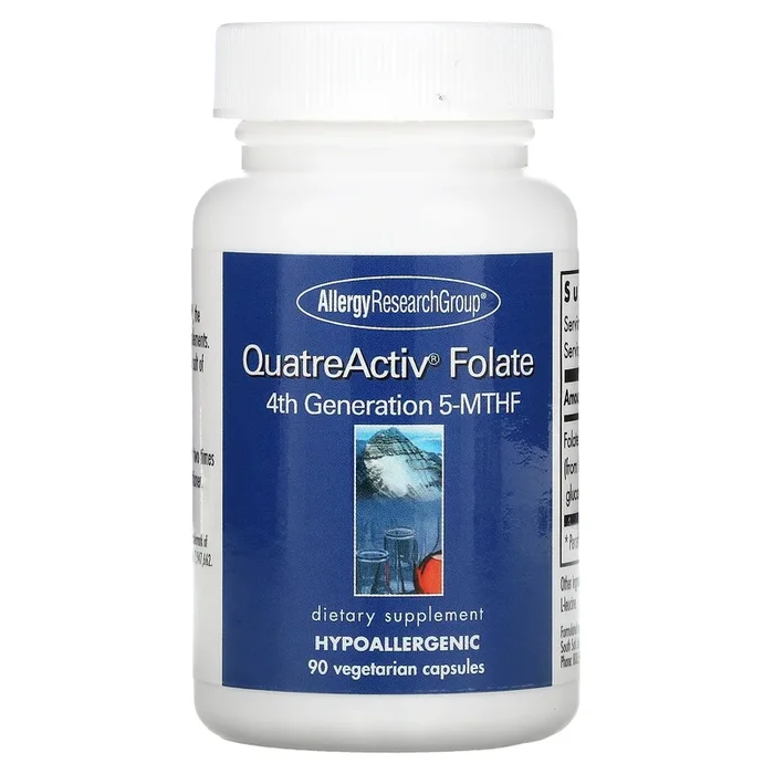 Allergy Research Group, QuatreActiv Folate 4th Generation 5-MTHF, 90 Vegetarian Capsules