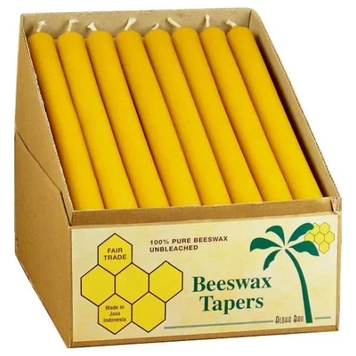 Aloha Bay, Beeswax Tapers 9”, 32 Count