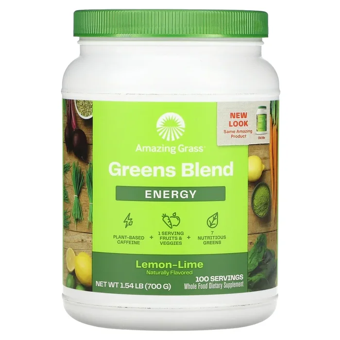 Amazing Grass, Energy Lemon Lime Green Superfood 100 Servings, 24.7 Oz