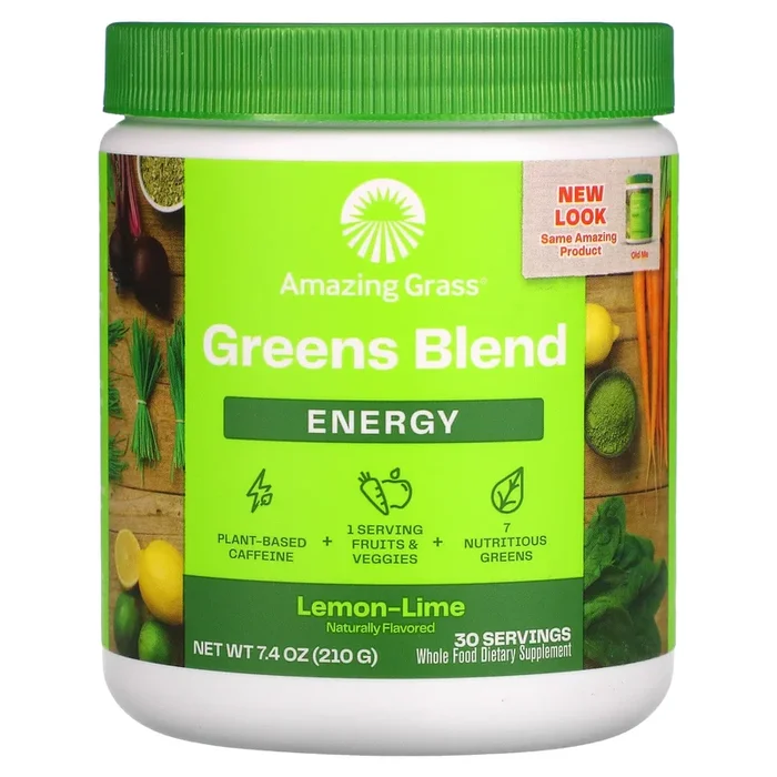 Amazing Grass, Energy Lemon Lime Green Superfood 30 Servings, 7.4 Oz