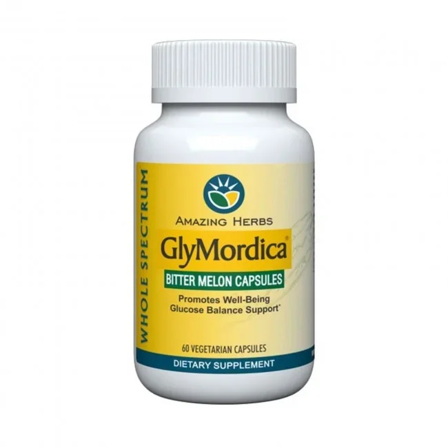 Amazing Herbs GlyMordica 60 Vegetarian Capsules
