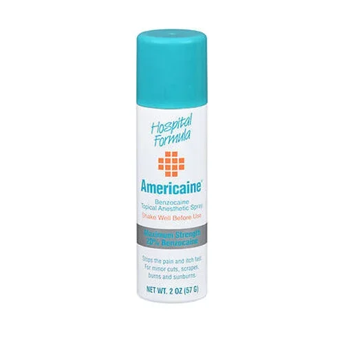 Americaine, 20% Benzocaine Topical Anesthetic Spray Maximum, 2 oz