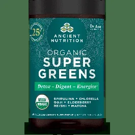 Ancient Nutrition Super Greens–7.05 Oz-25 Servings