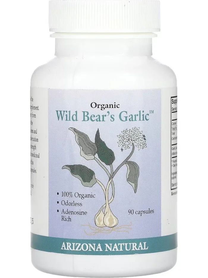 Arizona Natural, Organic Wild Bear’s Garlic, 90 Capsules