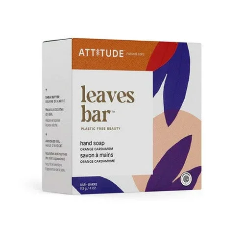 Attitude, Leaves Bar Hand Soap Orange Cardamom, 4 Oz