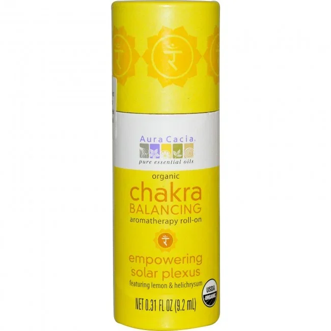 Aura Cacia, Organic Chakra Balancing Aromatherapy Roll-On, Chakra Balancing, 0.31 fl oz (9.2 ml)