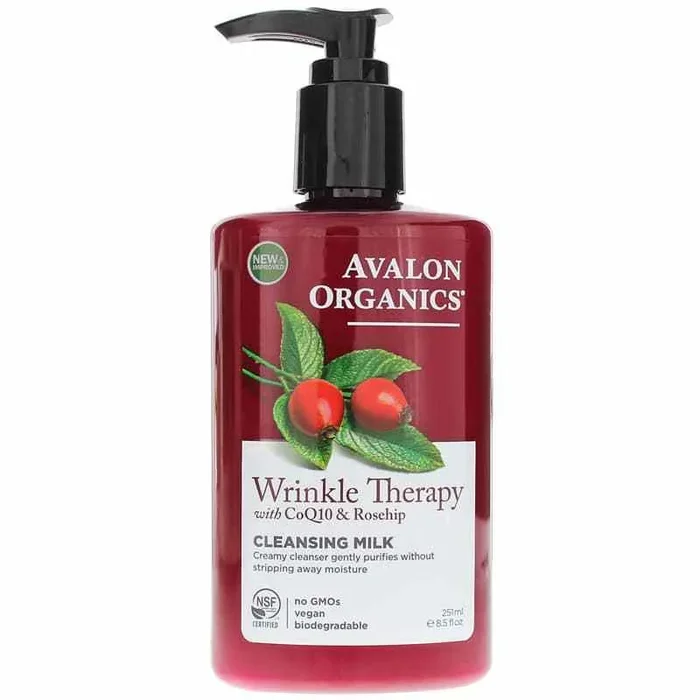 Avalon Organics Wrinkle Therapy with CoQ10 & Rosehip Cleansing Milk
