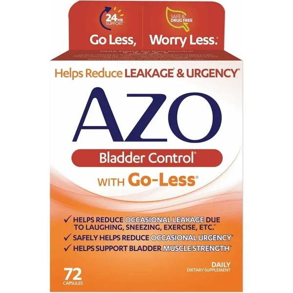 AZO Bladder Control with Go-Less Daily Supplement | 72 Capsules