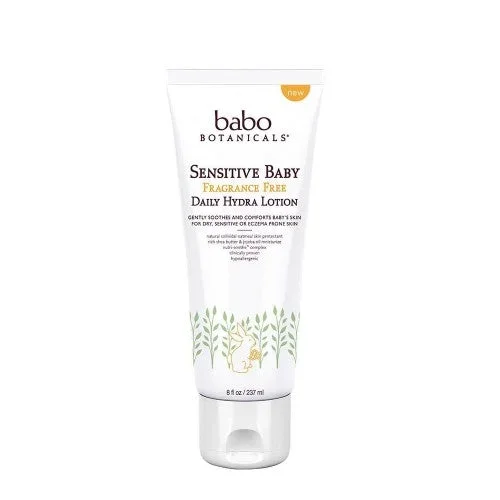 Babo Botanicals, Sensitive Baby Daily Hydra Lotion, Fragrance Free, 8 Oz