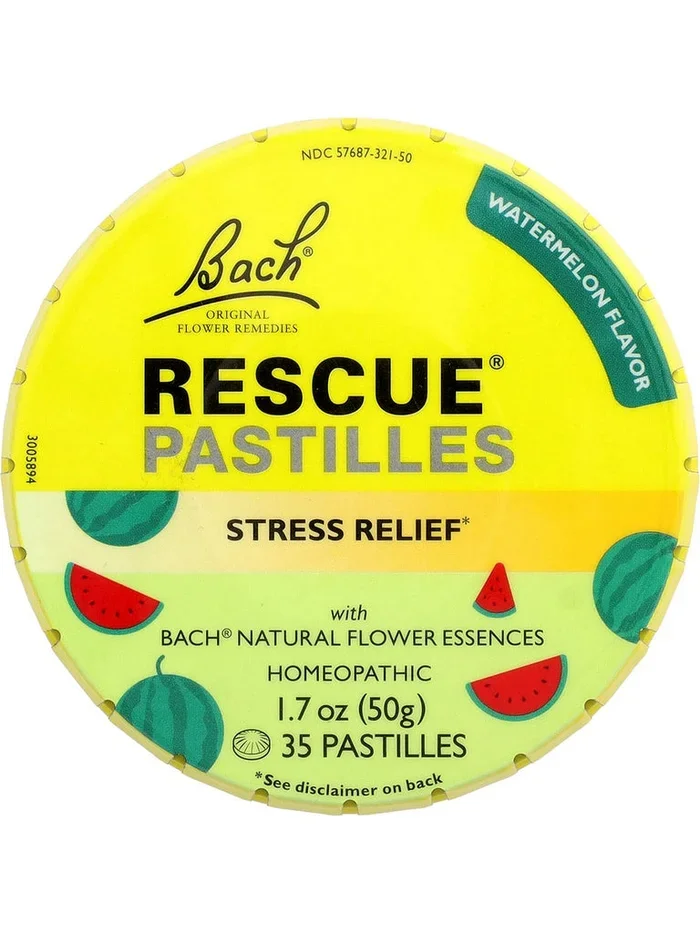 Bach Original Flower Essences, Rescue Pastilles, Watermelon, 1.7 oz