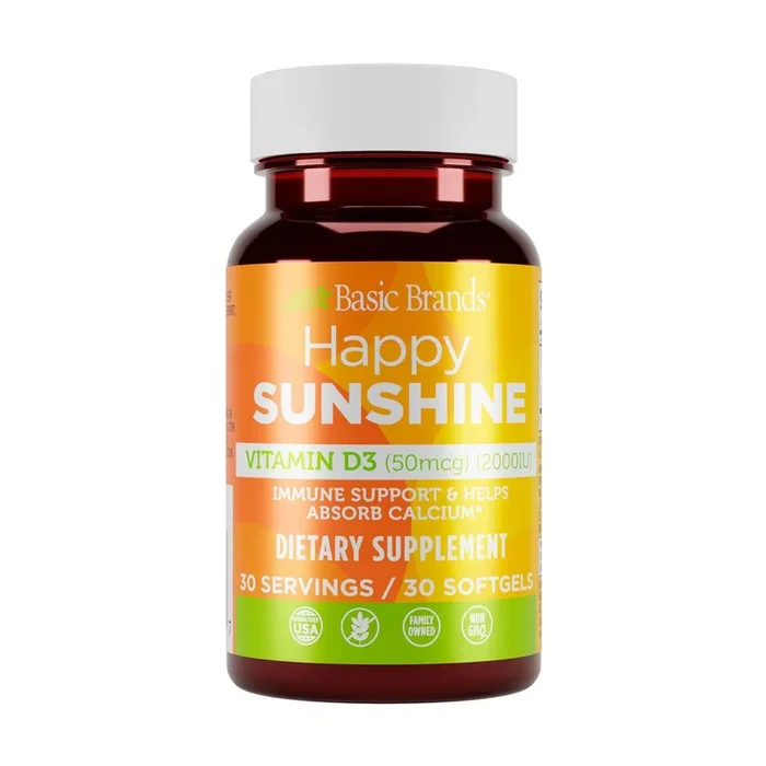 Basic Organics Vitamin D3 2000 IU 30 Softgel