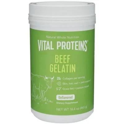 Beef Gelatin Powder – Hair, Skin, Nails & Joint Support – Unflavored (16.4 oz. / 23 Servings)