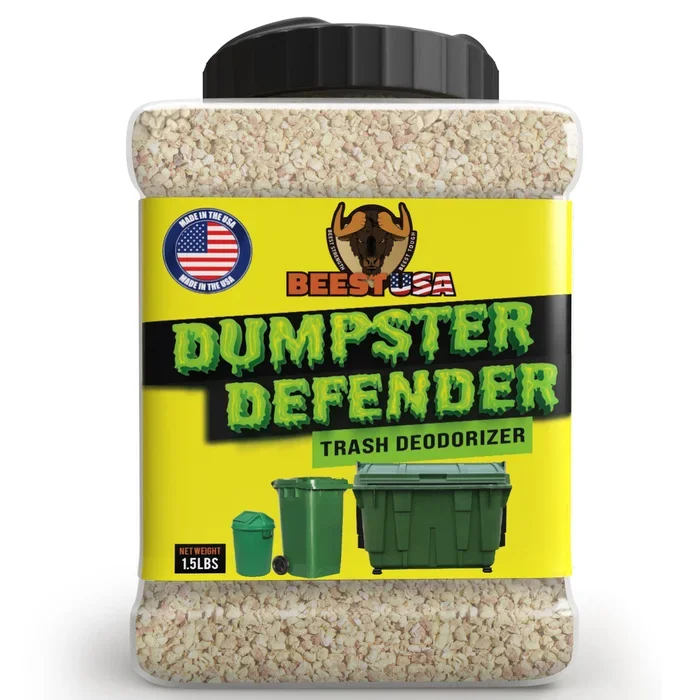 BEEST Dumpster Defender – 1.5lbs Outdoor Trash Can Deodorizer & Liquid Waste Absorber (Made in USA) Biodegradable Trash Can Odor Eliminator – Powerful Garbage Deodorizer for Always-Fresh Bins – 7 Cups