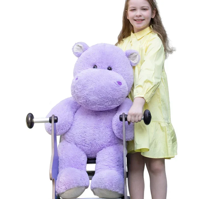 BENINY Giant Humongous Hippo Stuffed Animal, 36″ Oversized Plush, Soft Hug Cute Jumbo Hippo Toy Plush Gift for Kids, Purple