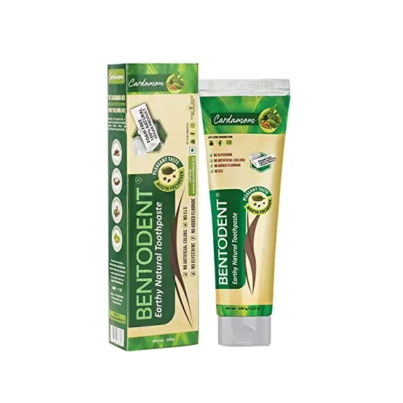 Bentodent Flouride-free Natural Cardamom Enamel Protection Toothpaste