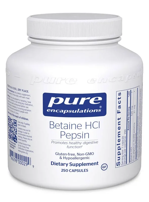 Betaine HCl Pepsin by Pure Encapsulations
