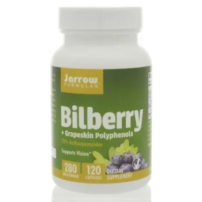 Bilberry + Grapeskin Polyphenols 280mg 120c by Jarrow Formulas