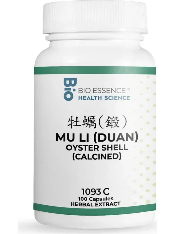 Bio Essence Health Science, Mu Li (Duan), Oyster Shell (Calcined), 5:1 Extract Capsules, 100 Capsules