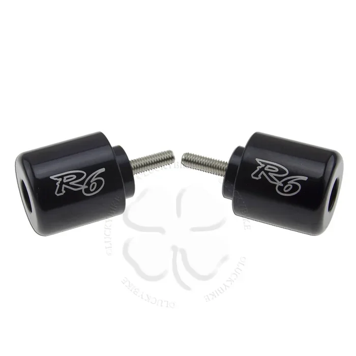 Black Handle Bar End CNC R6 Engraved Weight Slider For Yamaha YZF 06-19 R1 Slug
