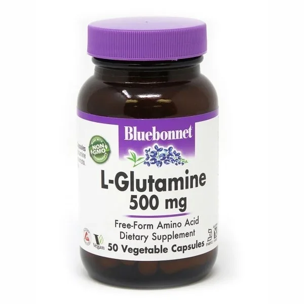 Bluebonnet L-Glutamine 500mg 50 Vegetable Capsules