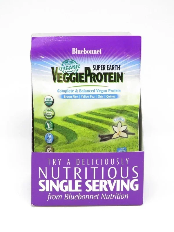 Bluebonnet Super Earth VeggieProtein Vanilla 8 Packs Box