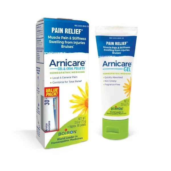 Boiron Arnicare Gel/MDT Value Pack Homeopathic Medicine For Pain Relief 2.6 oz + 80 Gel+Pellet
