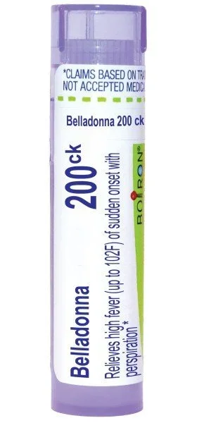 Boiron Belladonna 200CK Homeopathic Single Medicine For Cough, Cold & Flu 80 Pellet