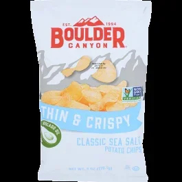Boulder Canyon Potato Chips Thin & Crispy Avocado Oil Classic Sea Salt-6 Oz