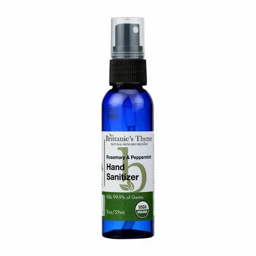 Brittaine’s Thyme, Organic Hand Sanitizer Rosemary Peppermint, 2 Oz