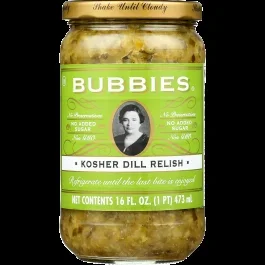 Bubbies Kosher Dill Relish–16 oz