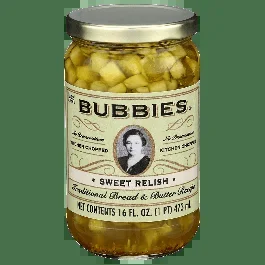 Bubbies Sweet Relish Traditional Bread & Butter Recipe-16 oz