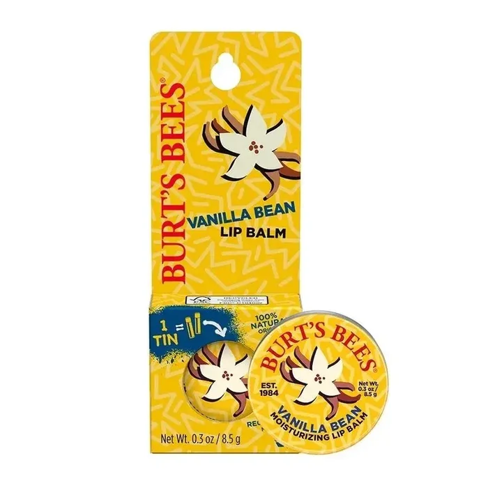 Burt’s Bees Vanilla Bean Lip Balm 0.3 oz. Container