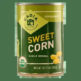 Cadia Organic Sweet Corn Can-15 Oz