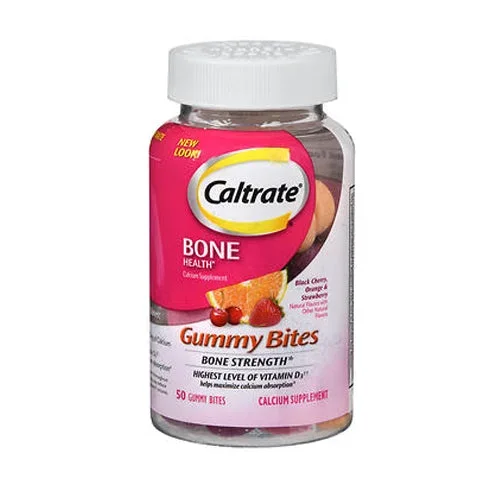 Caltrate, Calcium And Vitamin D Gummy Bites, 50 each