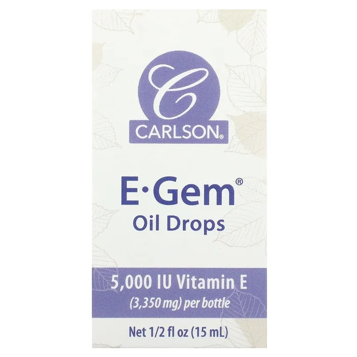 Carlson Labs, E-Gem Oil Drops Bottle, .5 Oz Bottle