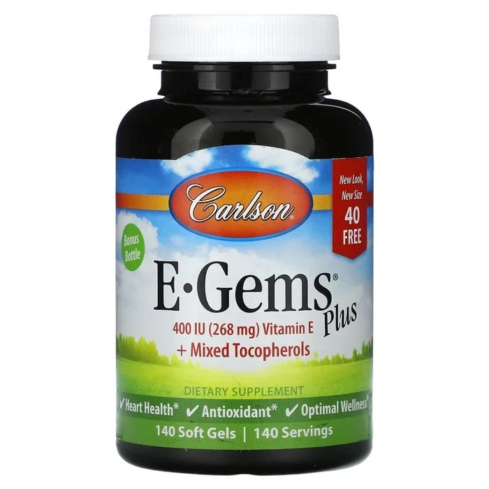 Carlson Labs, E-Gems Plus 400IU 100+40, 140 Softgels