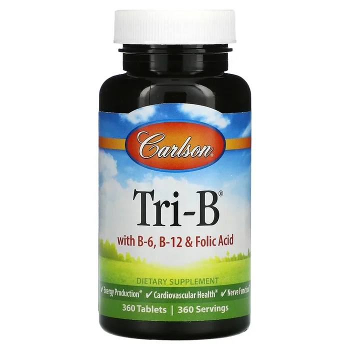 Carlson Labs, Tri-B B6 Folate B-12, 360 Tablets