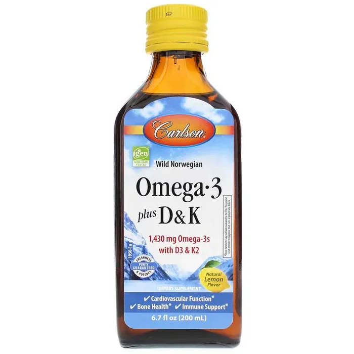 Carlson Wild Norwegian Omega3 plus D & K 6.7oz