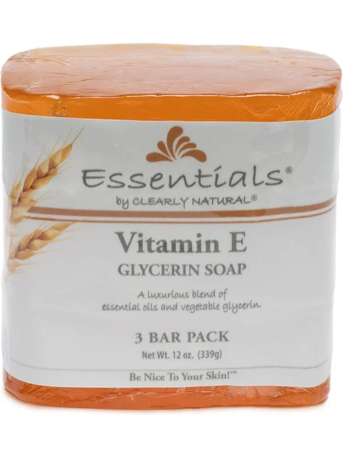 Clearly Natural, Glycerine Bar Soap, Vitamin E, 4 oz, 3 Bar-Pack