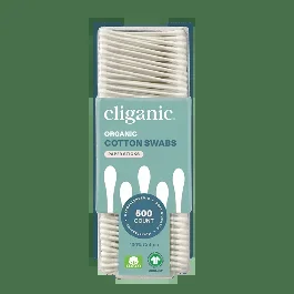 Cliganic Organic Cotton Swabs–500 Swabs